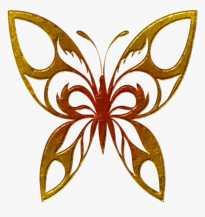 Mariposa Dorada Clipart - Clipart Silhouette Butterfly Svg, HD Png Download