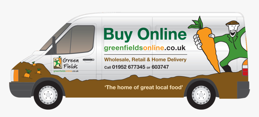 Green Fields Delivery Van - Commercial Vehicle, HD Png Download