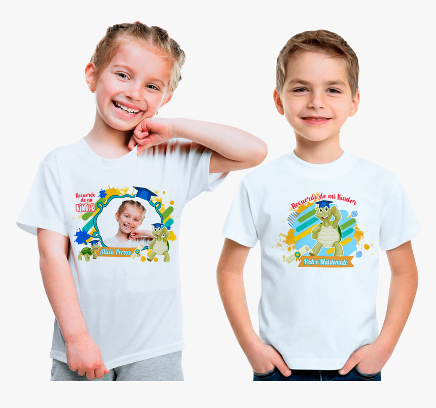 Plantillas Digitales Recuerdo De Grado De Kinder Motivo - Boy White T Shirt, HD Png Download