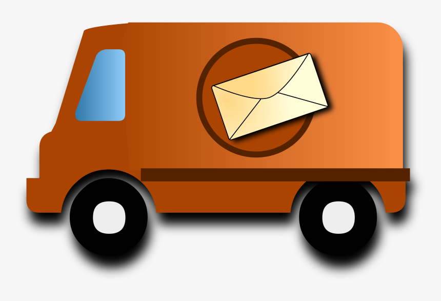 Vans Clipart Postal - Mail Truck Clipart Png, Transparent Png