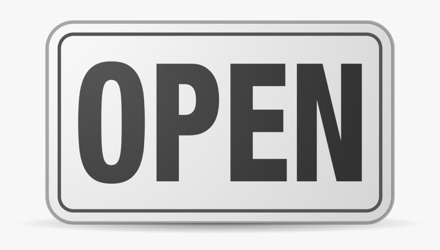 Free Vector Open Sign Plastic - Free Clip Art Open Sign, HD Png Download