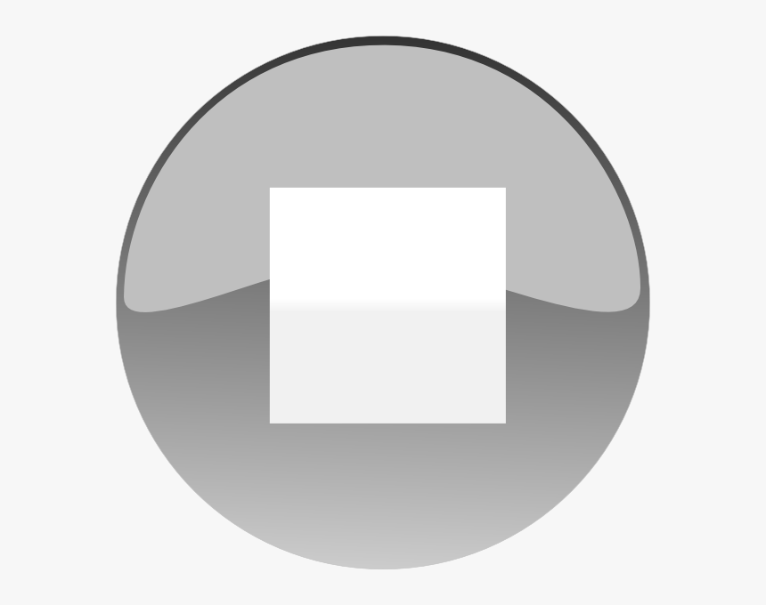 Stop Button Grey Svg Clip Arts - Stop Button Vector Png, Transparent Png