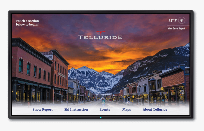 Touch Screen Wall Displays - Telluride Main Street, HD Png Download