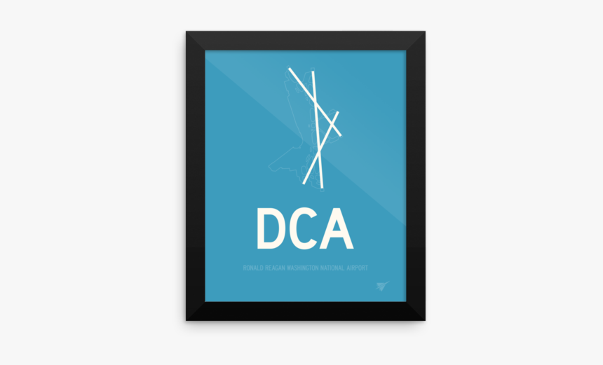 Dca Washington Airport Runway Diagram Framed Rectangle - Graphic Design, HD Png Download