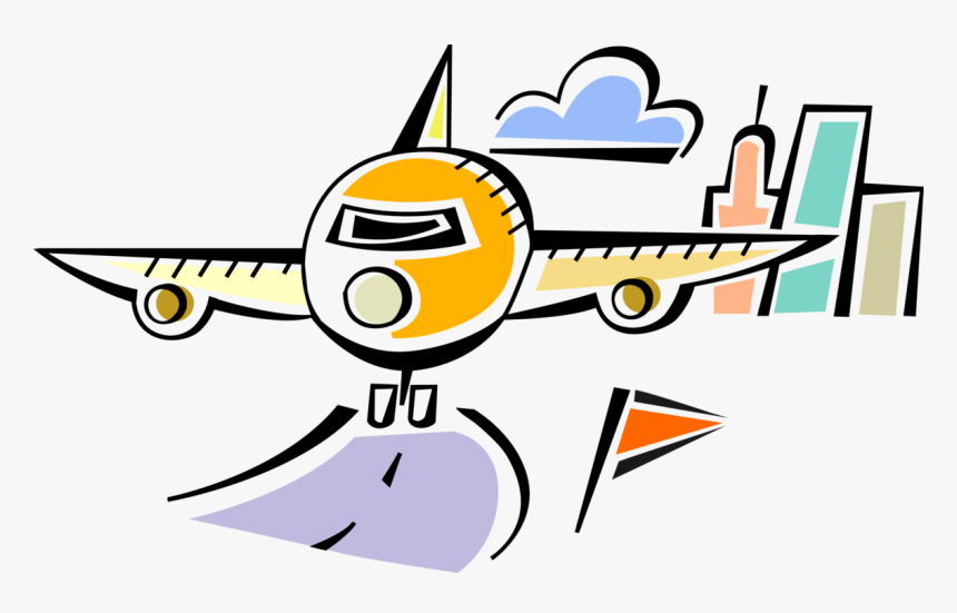 Vector Illustration Of Commercial Airline Passenger - Clip Art, HD Png Download