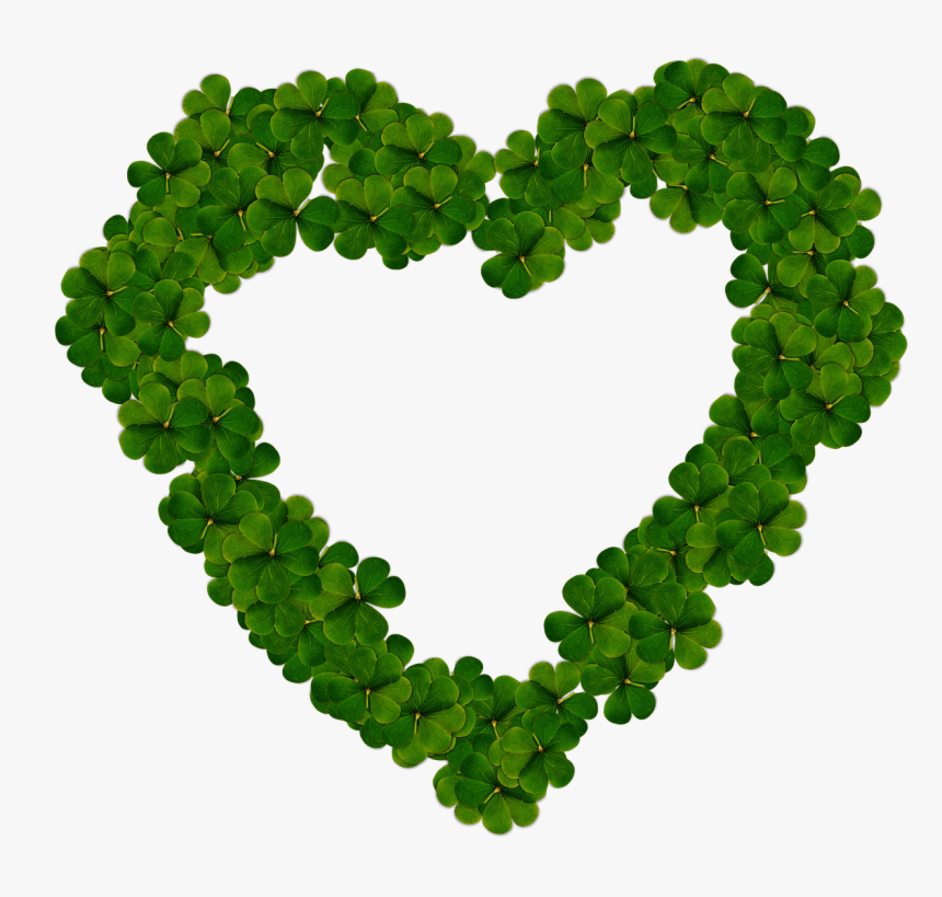 Corazón De Muchos Tréboles - Green Love Heart Png, Transparent Png