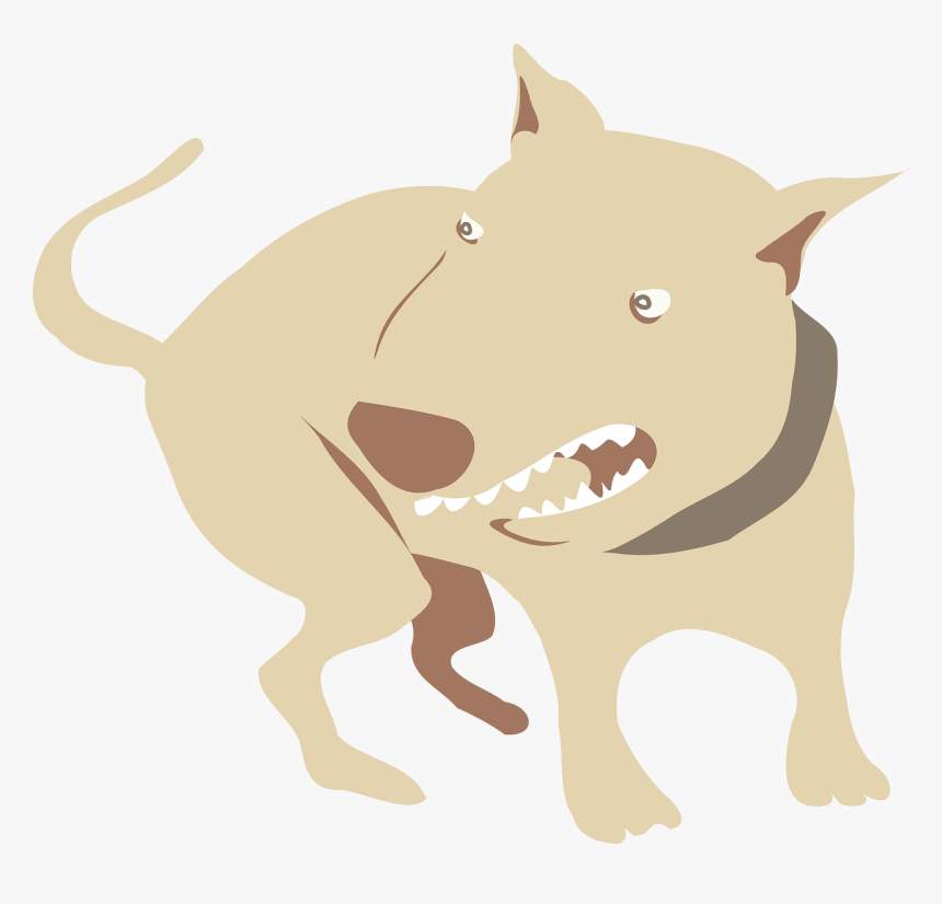 ¿por Qué Mi Perro Muerde La Escalera De La Agresión - Aggressive Dog Cartoon Transparent, HD Png Download