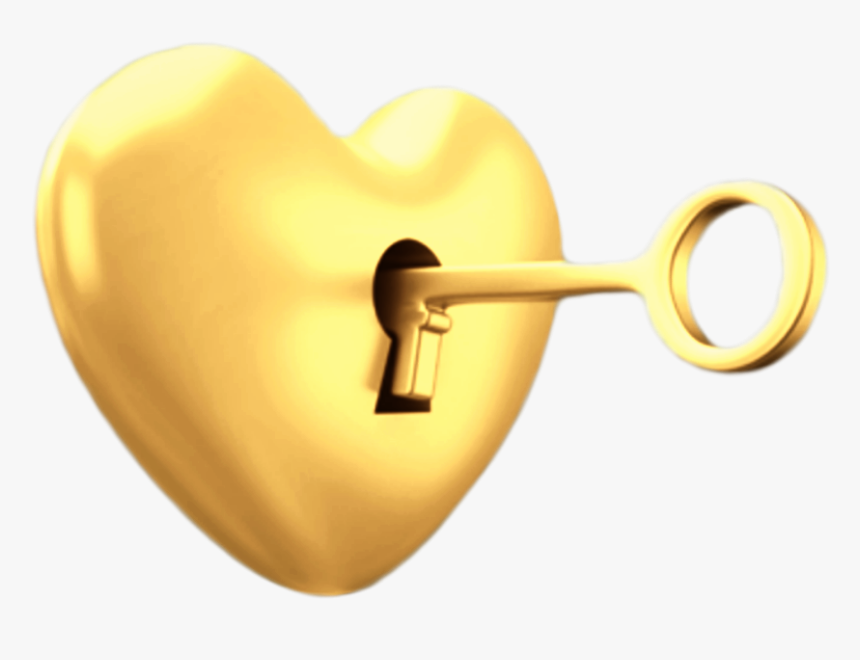 #heart #corazon #gold #dorado #golden #love #amor #key - Heart, HD Png Download