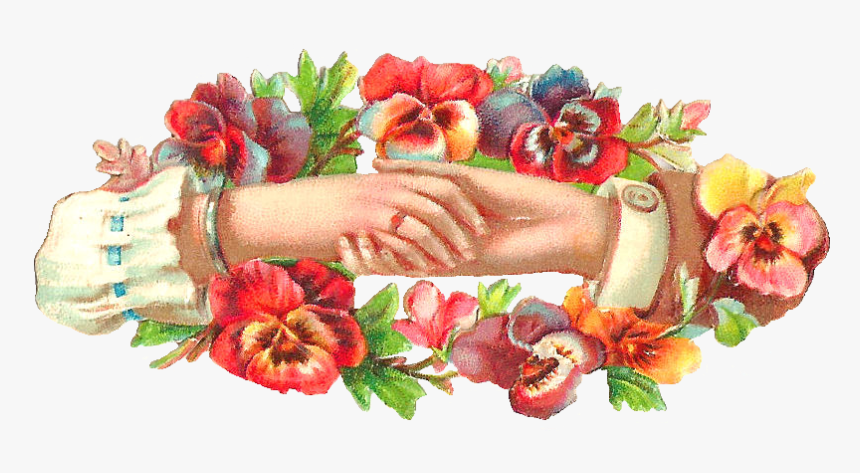 Clipart Hands Flower - Engagement Hands Clipart Png, Transparent Png