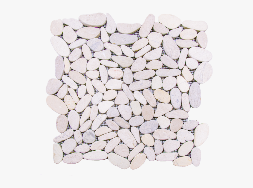 Bati Orient White Sliced River Stone 12 In - Pebble, HD Png Download