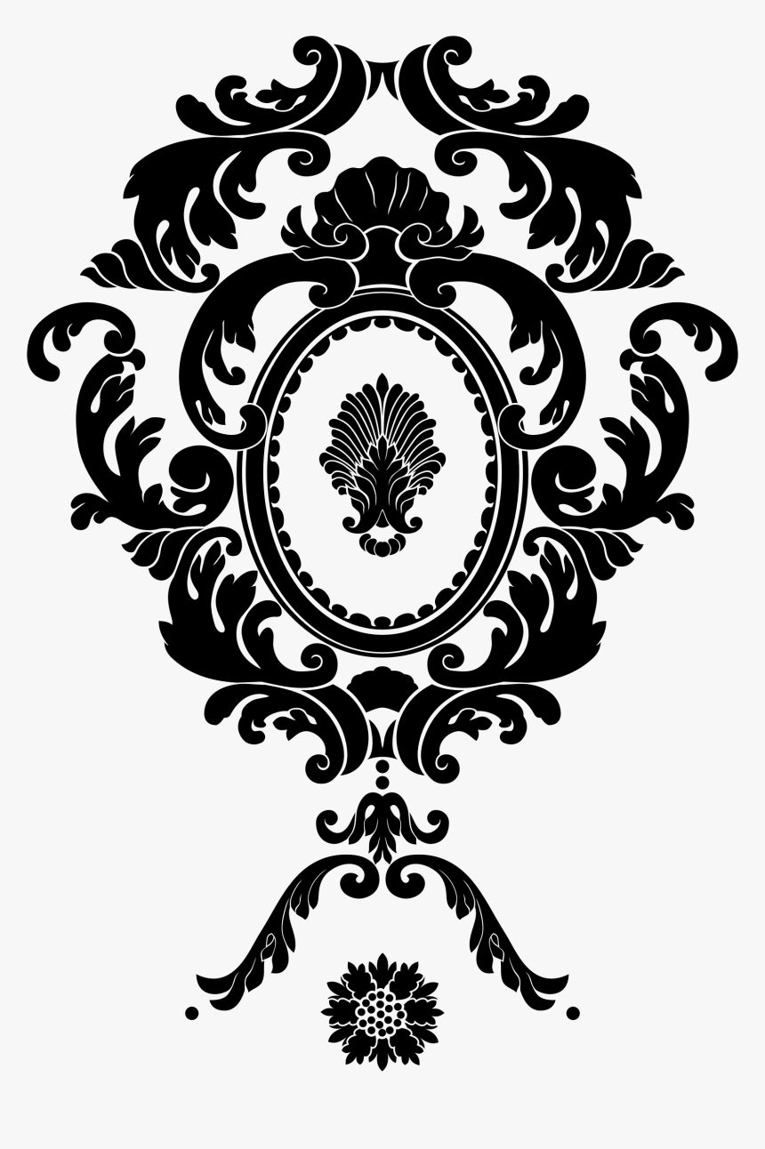 Vintage Flowers 3 - Design Sticker Flowers Black, HD Png Download
