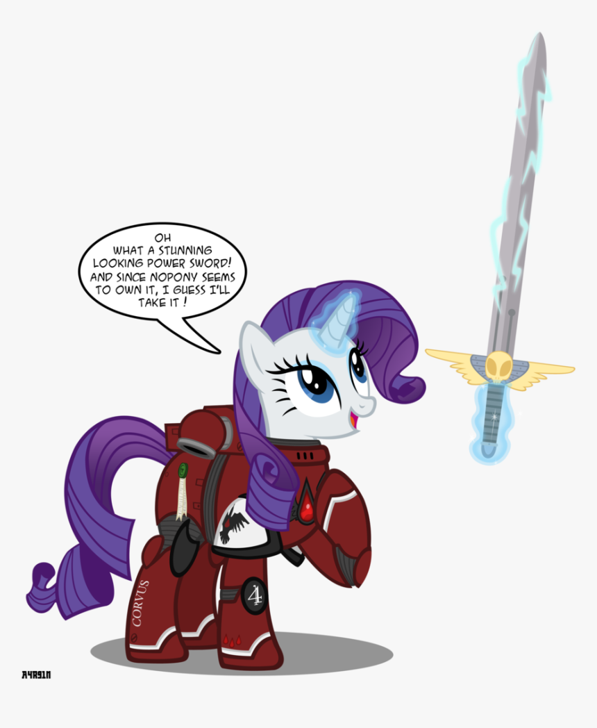 Transparent Bloody Sword Png - Cartoon Warhammer 40k Power Sword, Png Download