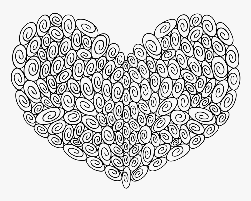 150 Swirl Heart - Heart, HD Png Download