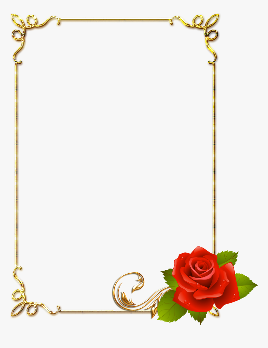 Flower Border Page, HD Png Download