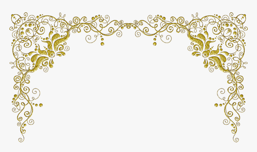 9 Kbyte, V - Moldura Dourada Arabescos Png, Transparent Png