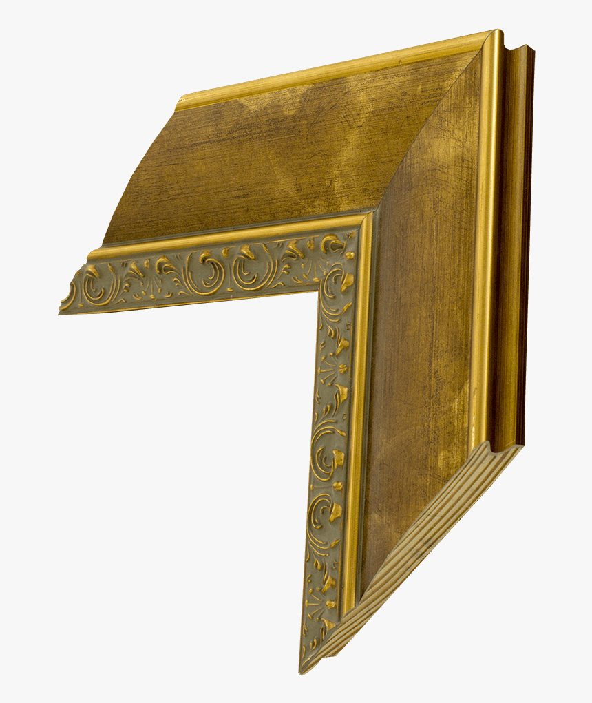 Espelho Bisotado Com Moldura Dourada - Antique, HD Png Download