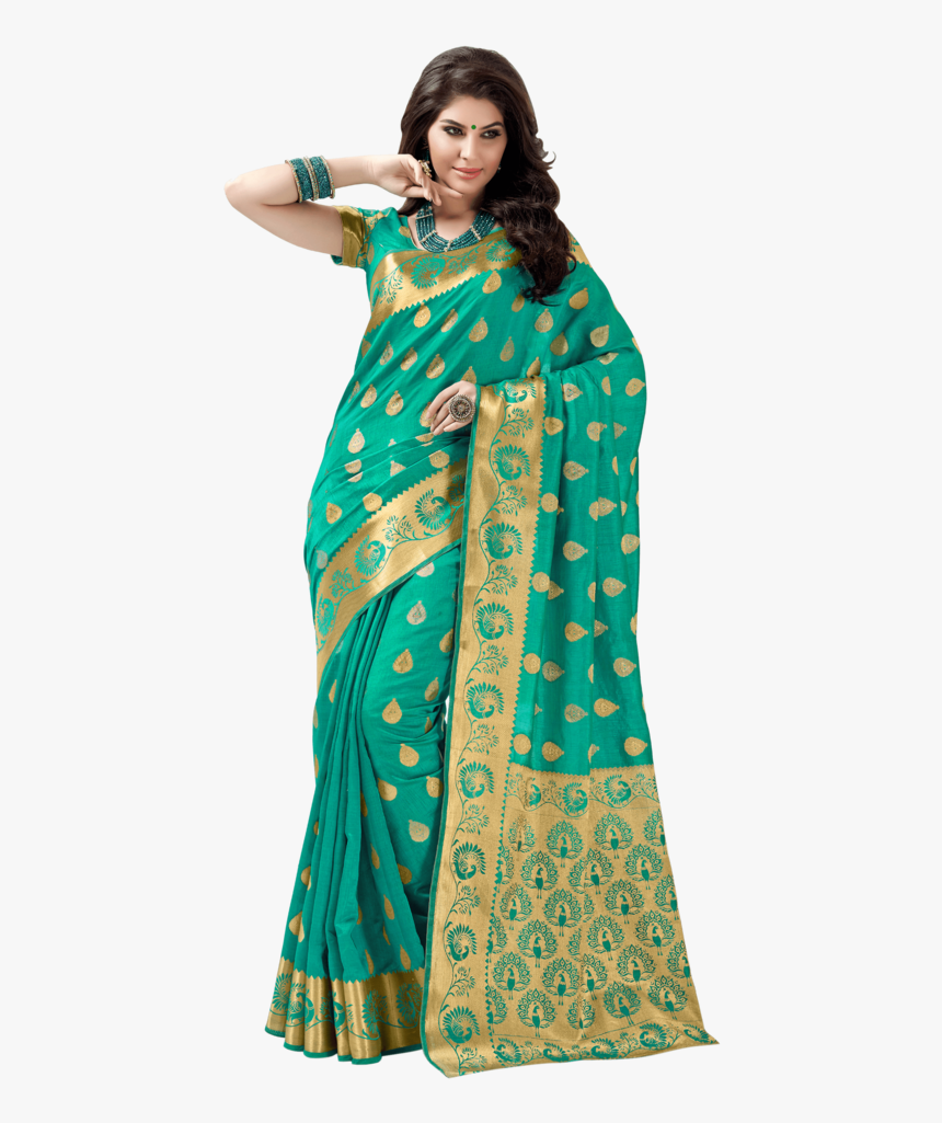 Womens Tussar Silk Saree - Silk, HD Png Download