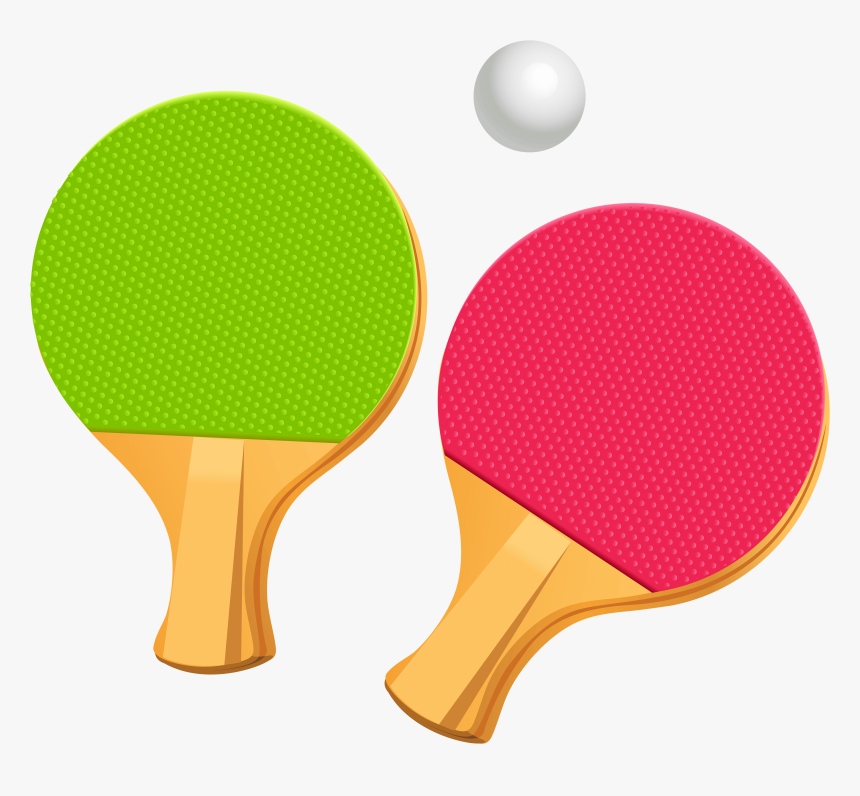 Table Tennis Ping Pong Paddles Png Vector Clipart - Ping Pong, Transparent Png
