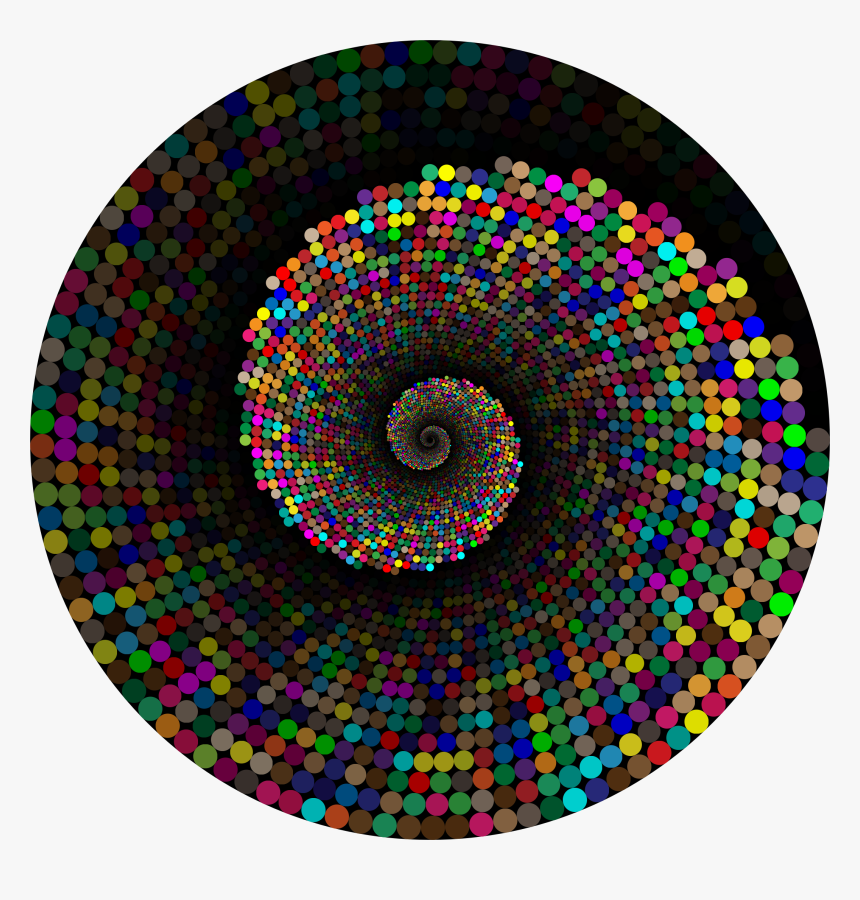 Colorful Swirling Circles Vortex 2 With Background - Circle, HD Png Download