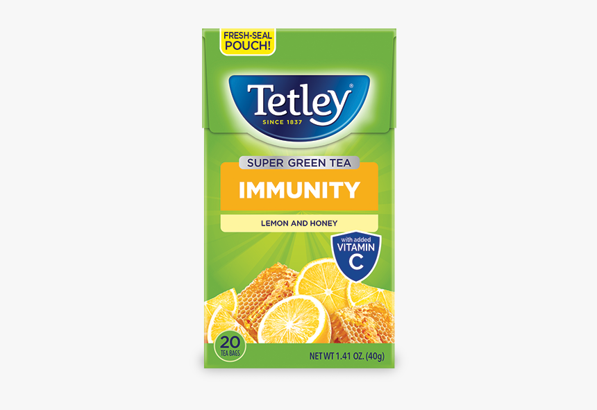 Tetley Super Green Tea Immune Honey, HD Png Download