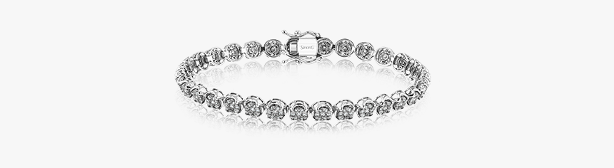 18k White Gold Bracelet Diamond Showcase Longview, - Zilveren Armband Met Zirkonia, HD Png Download