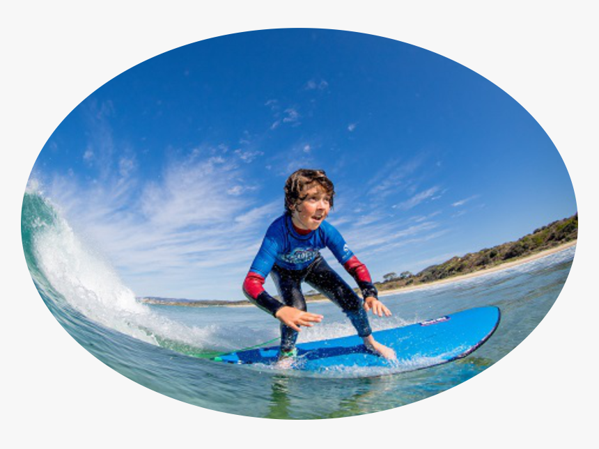 Kid Surfing, HD Png Download