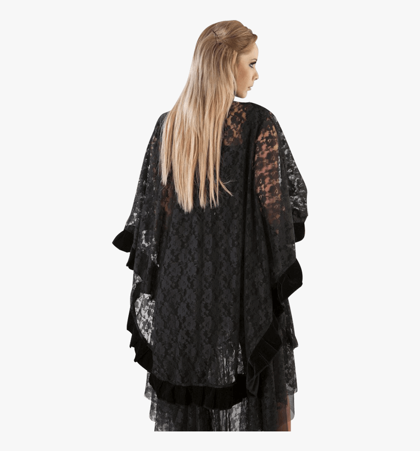 Catherine Black Lace Cape - Cape, HD Png Download