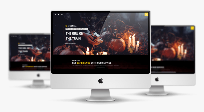 At Cinema Free Responsive Joomla Template Mockup - Digital Agency Web Template, HD Png Download