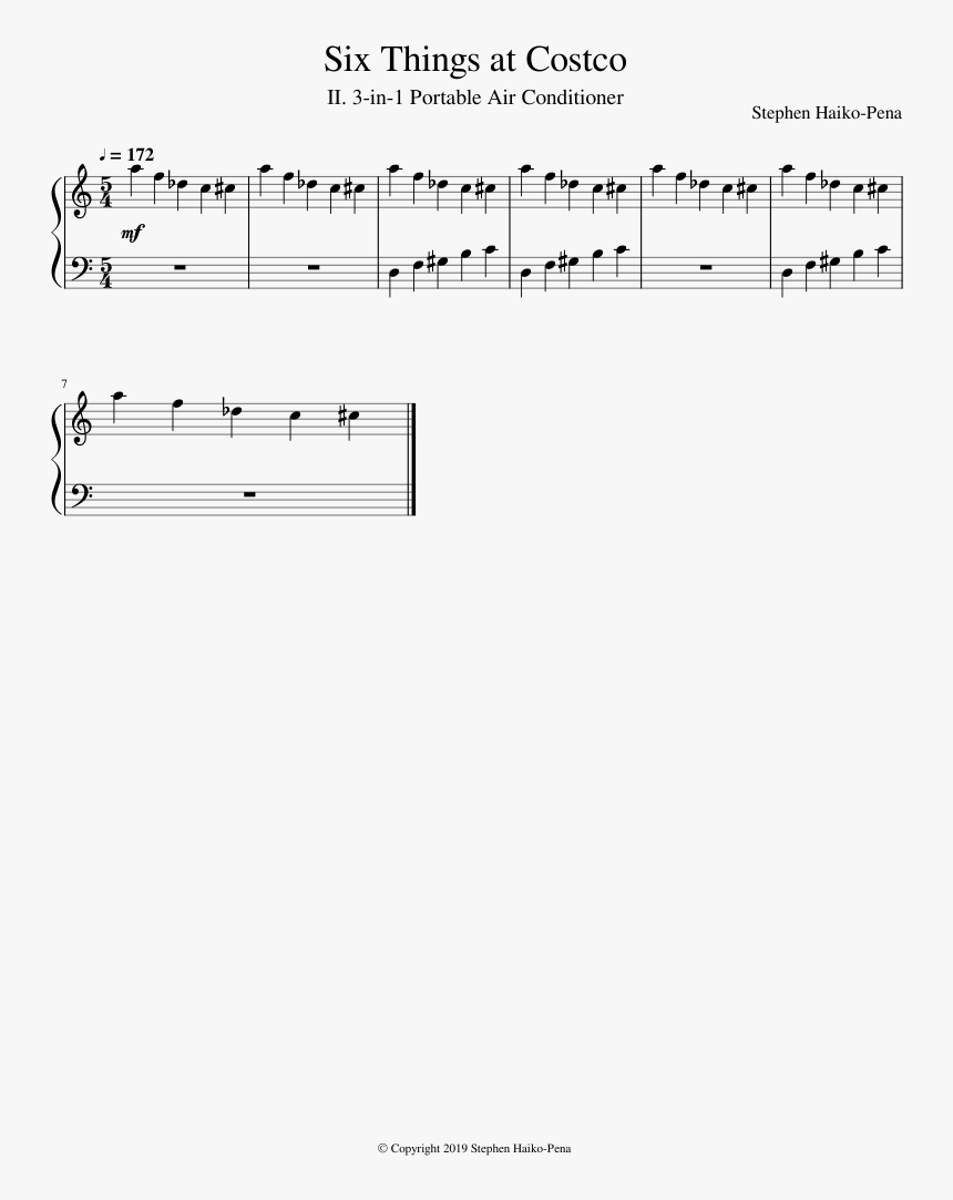 8 Measure Music On Piano, HD Png Download