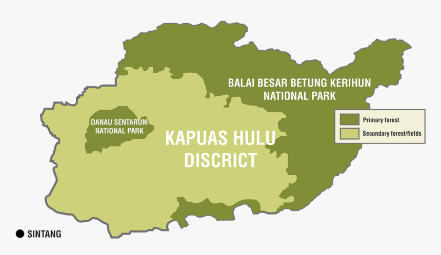 Betung Kerihun National Park Map, HD Png Download