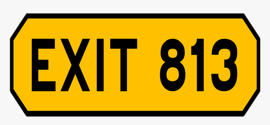 Exit 813 Karak - Sign, HD Png Download