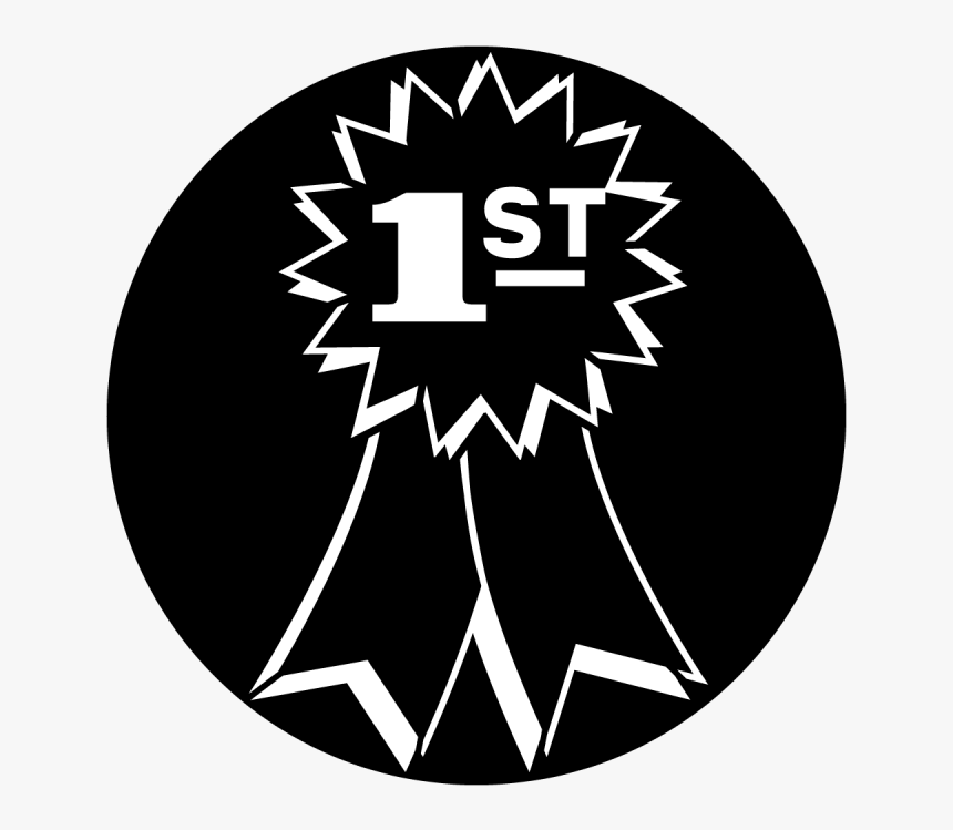 Hd First Gobo Circle - First Place Ribbon Black, HD Png Download