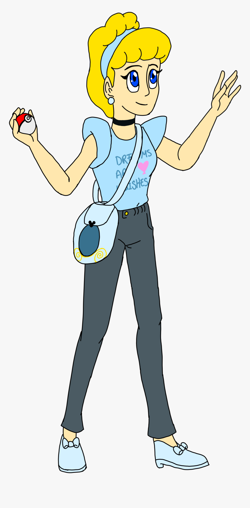 Cinderella As A Pokemon Trainer - Cartoon, HD Png Download