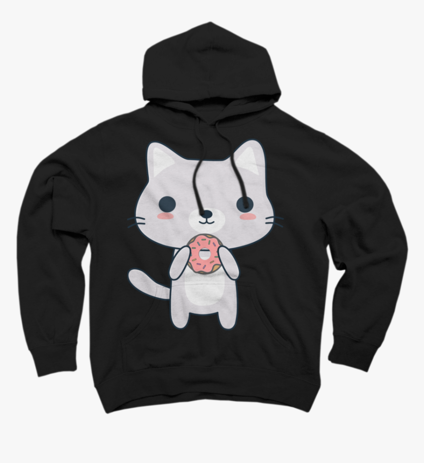 Kawaii Cat Eating A Donut T-shirt Sweatshirt - Sad Boi Hours Shirt, HD Png Download
