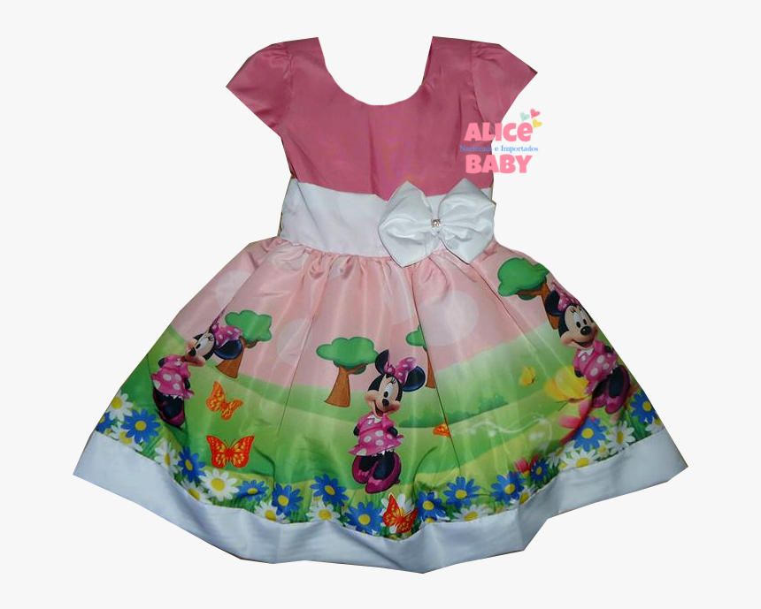 Vestido Minnie Rosa 6 Anos, HD Png Download
