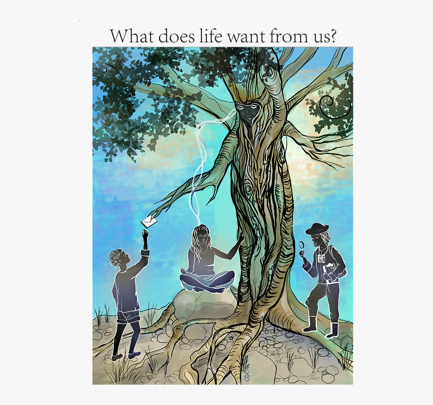 What Does Life Want From Us By Sofia Jain-schlaepfer - Cartoon, HD Png Download