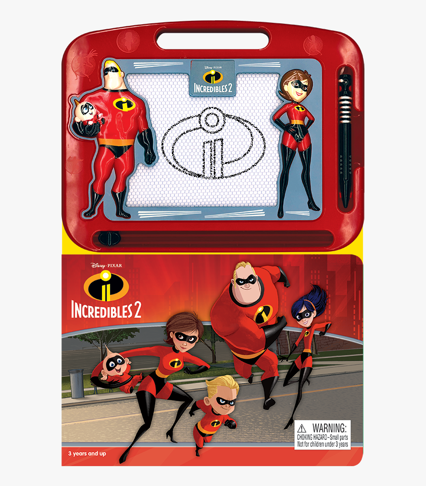 Incredibles 2 Storybook And Magnetic Drawing Kit, HD Png Download