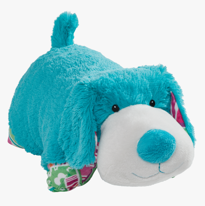 Colorful Teal Puppy Pillow Pet - Pillow Pets, HD Png Download