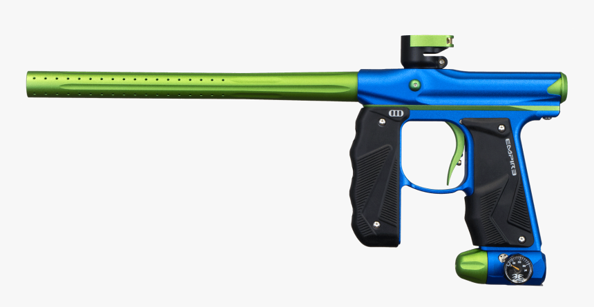 Gun,paintball Marker,firearm,air Equipment,recreation,gun - Empire Mini Gs Blue And Green, HD Png Download