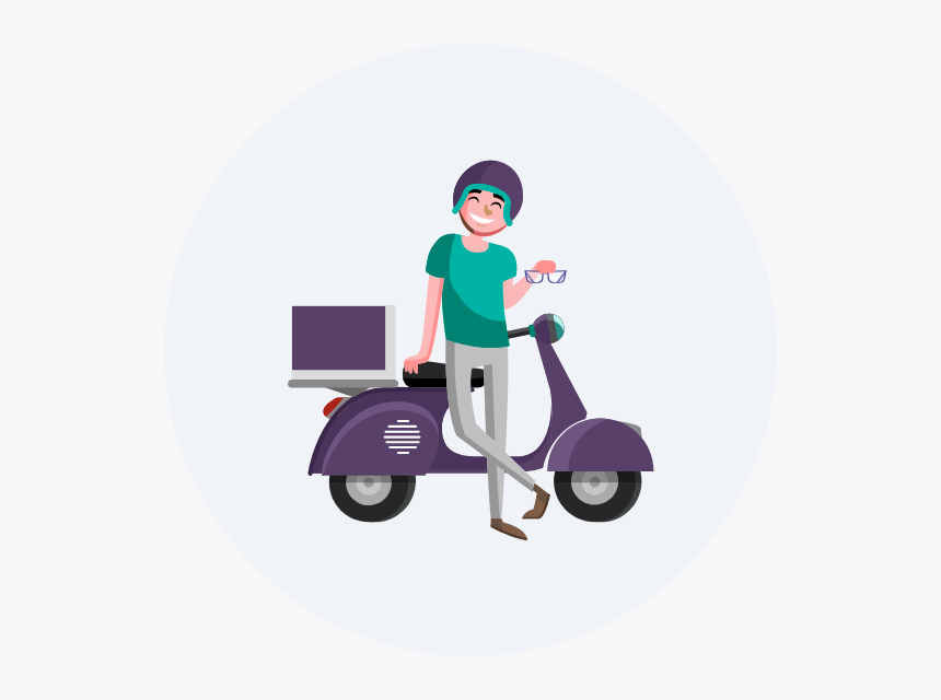 Transparent 60 Day Money Back Guarantee Png - Food Delivery Rider Png, Png Download