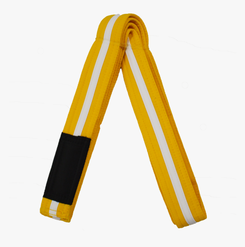 Bjj Belt - Yellow/white 001fxjuv60 - Faixa Amarela E Branca, HD Png Download