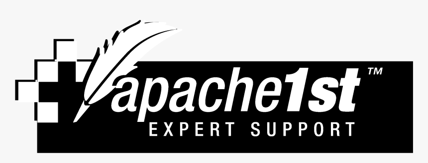 Apache 1st 01 Logo Black And White - Apache, HD Png Download