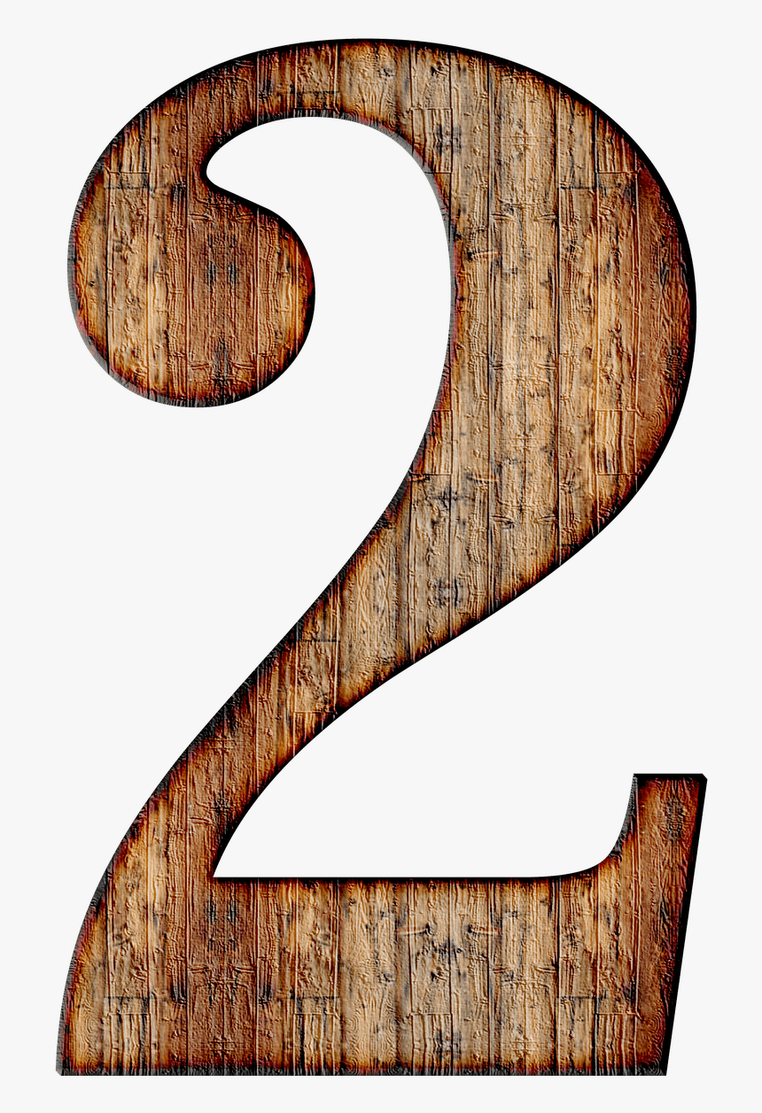 Número De Madera - Number 2 Wood Png, Transparent Png