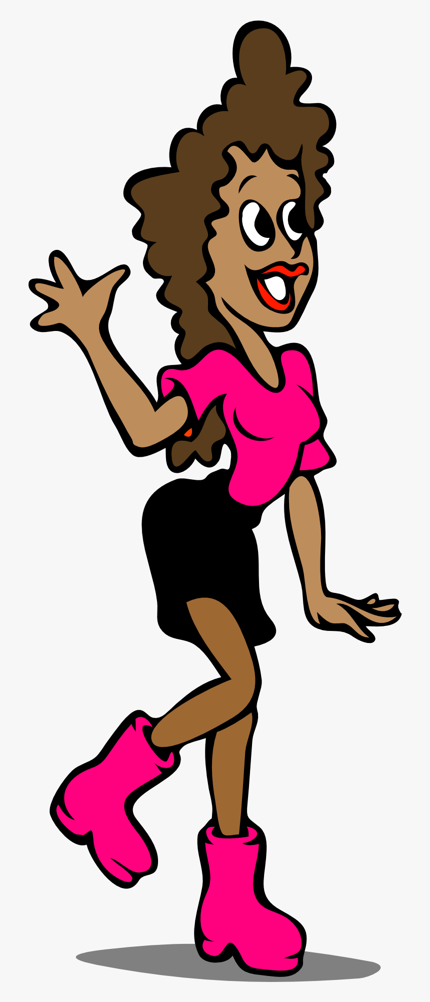 Waving Girl Clipart Gif, HD Png Download