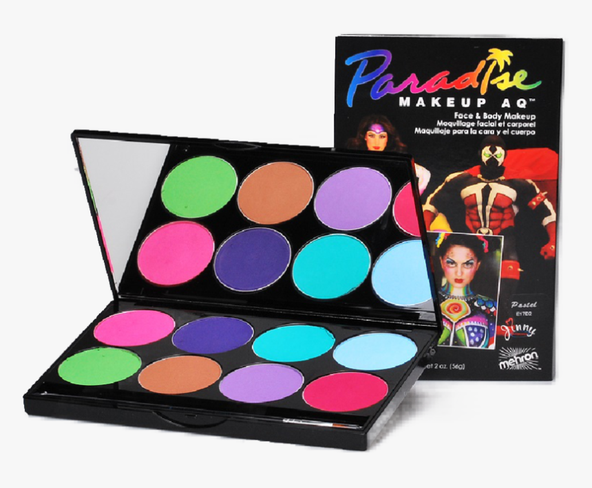 Mehron Paradise Makeup 8 Color Palette - Pastel Mehron Palette, HD Png Download