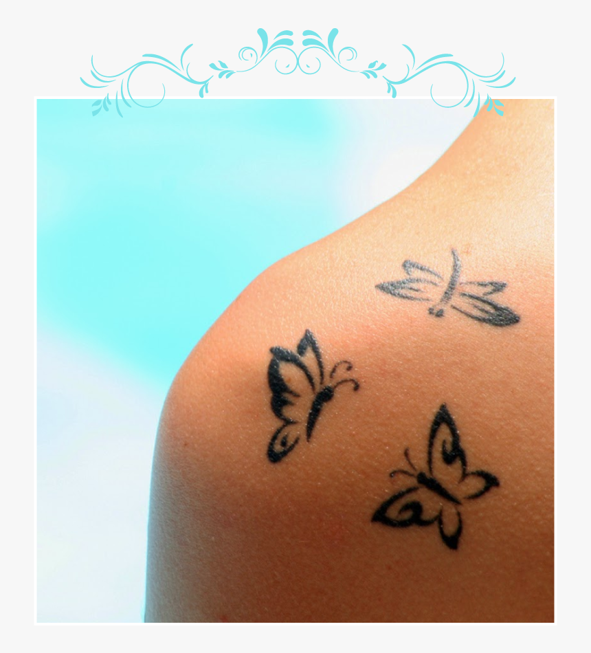 Eliminacion De Tatuajes - Butterfly Shoulder Tattoos For Women, HD Png Download