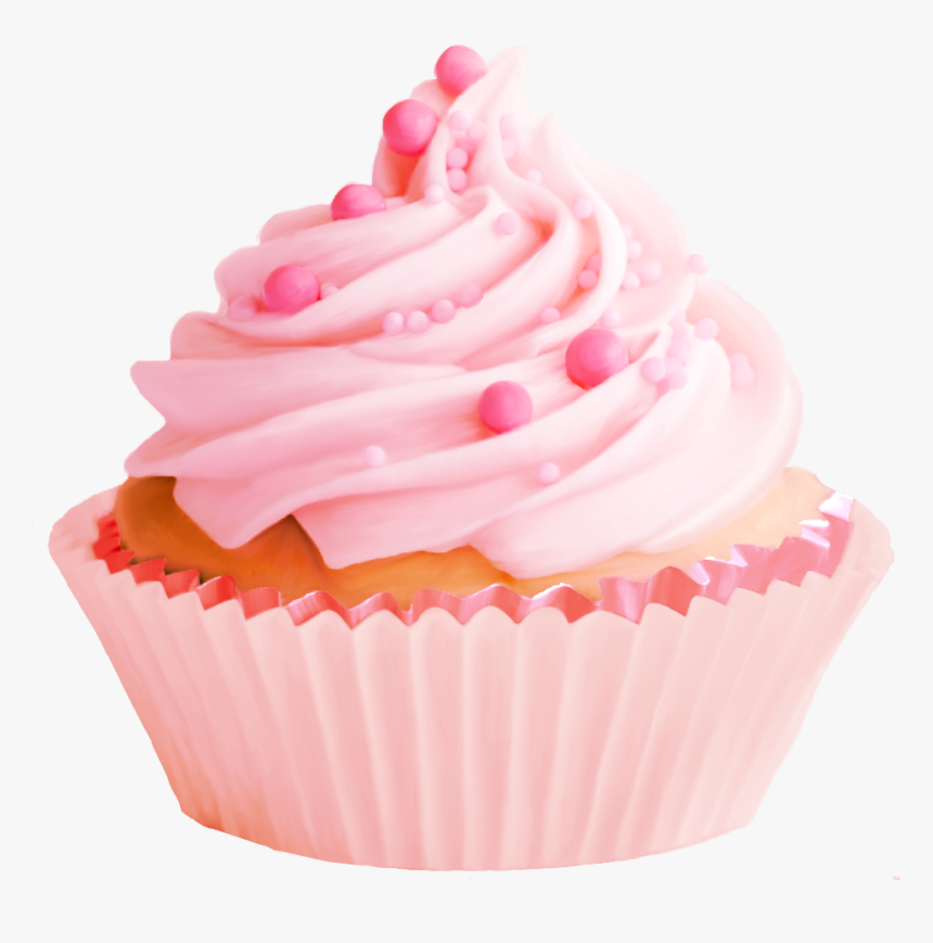 First Birthday Girl Cupcake, HD Png Download
