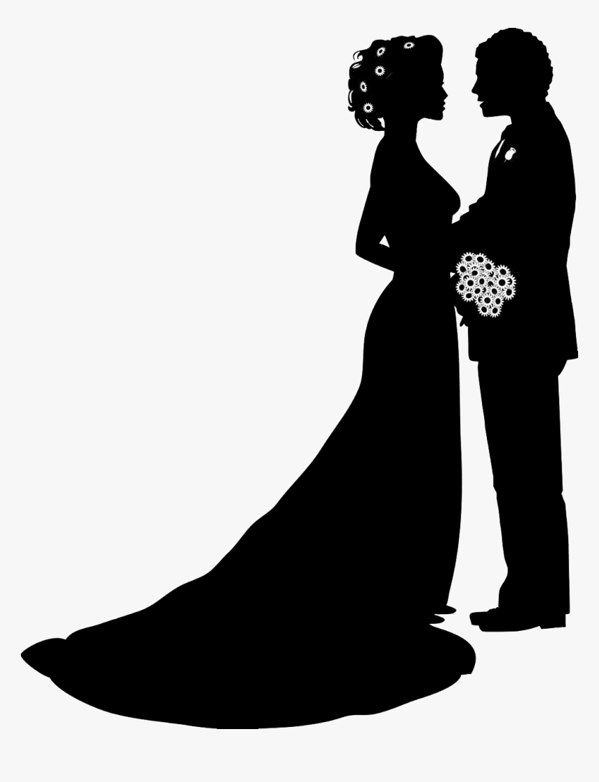 Thumb Image - Bride And Groom Silhouette Png, Transparent Png