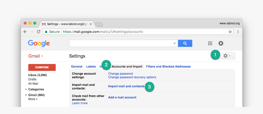 Gmail Import Emails - Google, HD Png Download