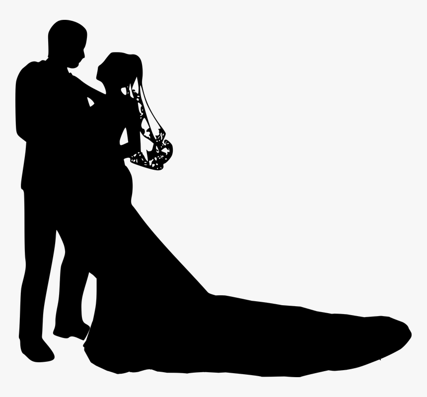 Silueta De La Boda Propuesta De Matrimonio Bride And Groom Silhouette Clip Hd Png Download Transparent Png Image Pngitem